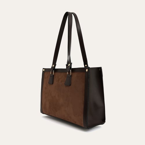 SÜET GÖRÜNÜMLÜ EL ÇANTASI