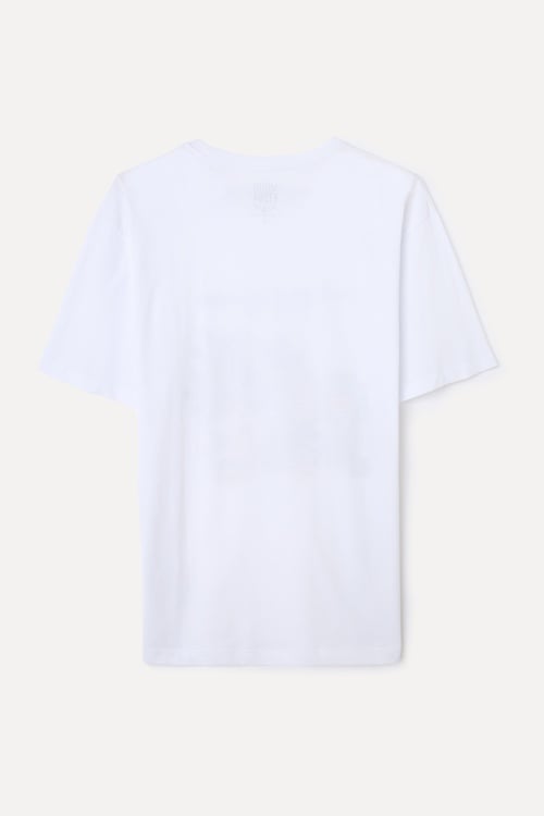  COMFORT FIT BASKILI BİSİKLET YAKA T-SHIRT