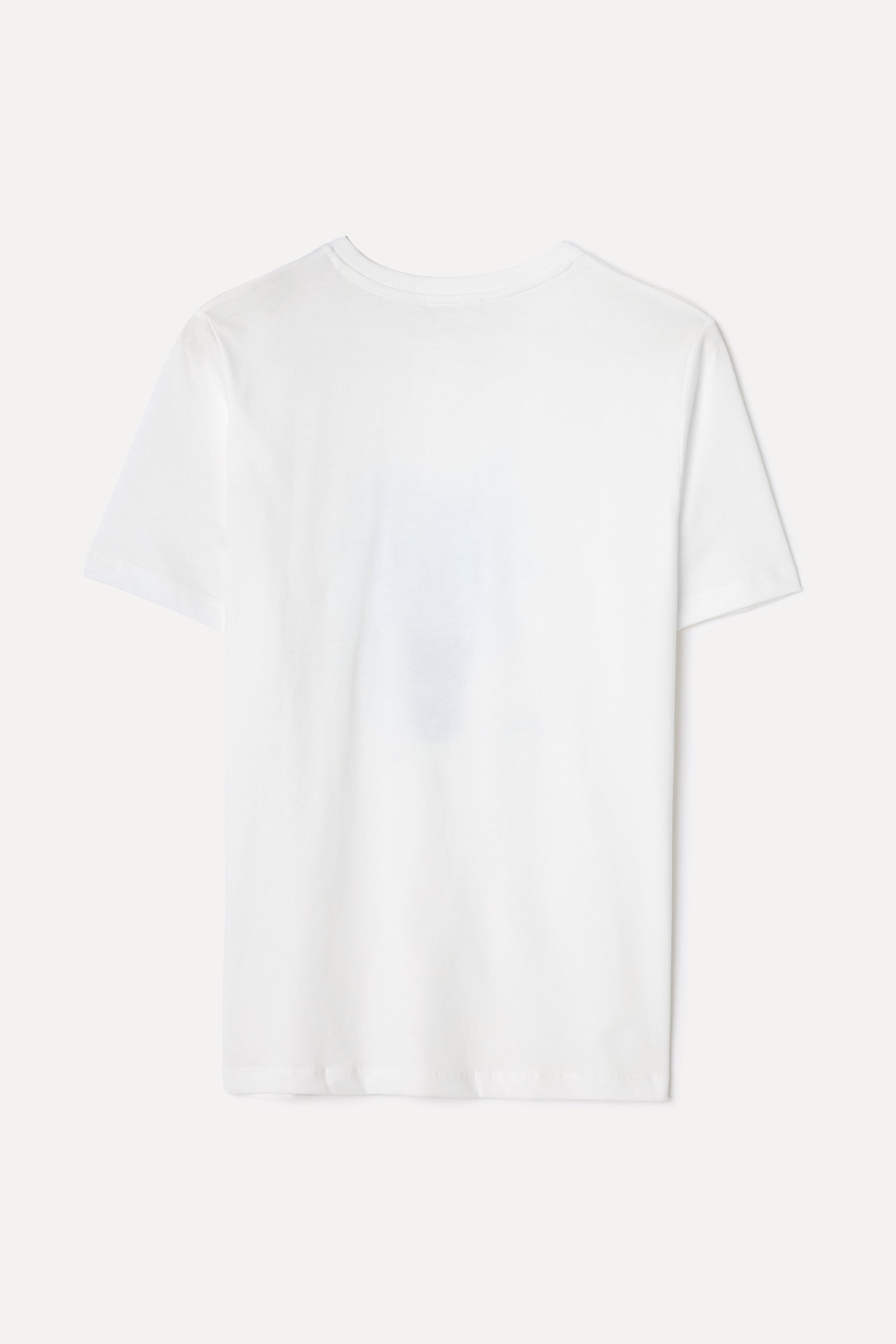 FLORAL BASKILI BİSİKLET YAKA T-SHIRT