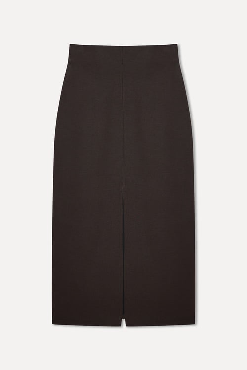  ARKA YIRTMAÇLI MİDİ ETEK