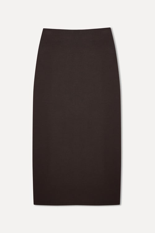 ARKA YIRTMAÇLI MİDİ ETEK