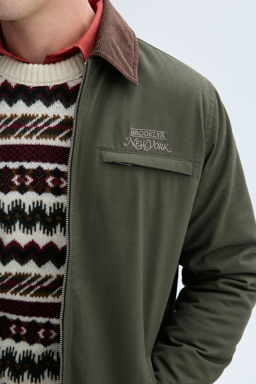  NAKIŞLI FERMUARLI CASUAL CEKET