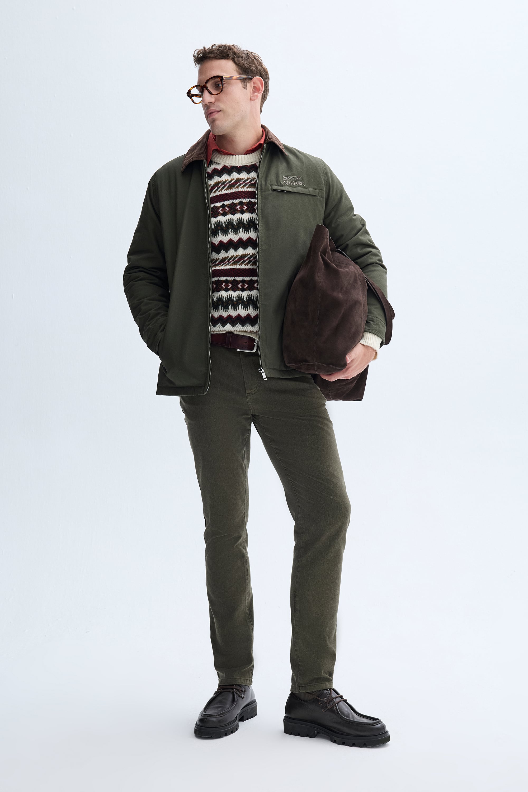 NAKIŞLI FERMUARLI CASUAL CEKET