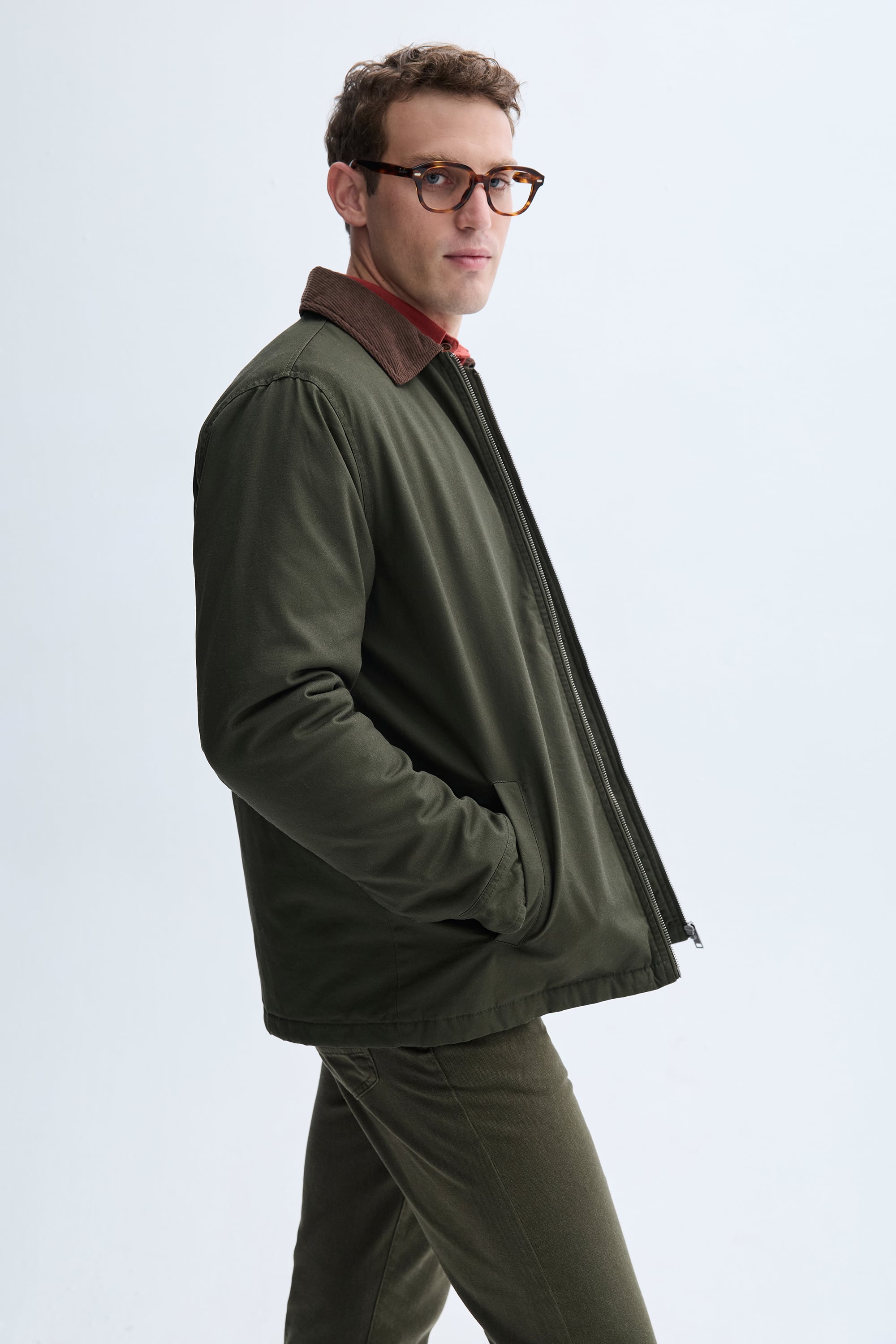 NAKIŞLI FERMUARLI CASUAL CEKET