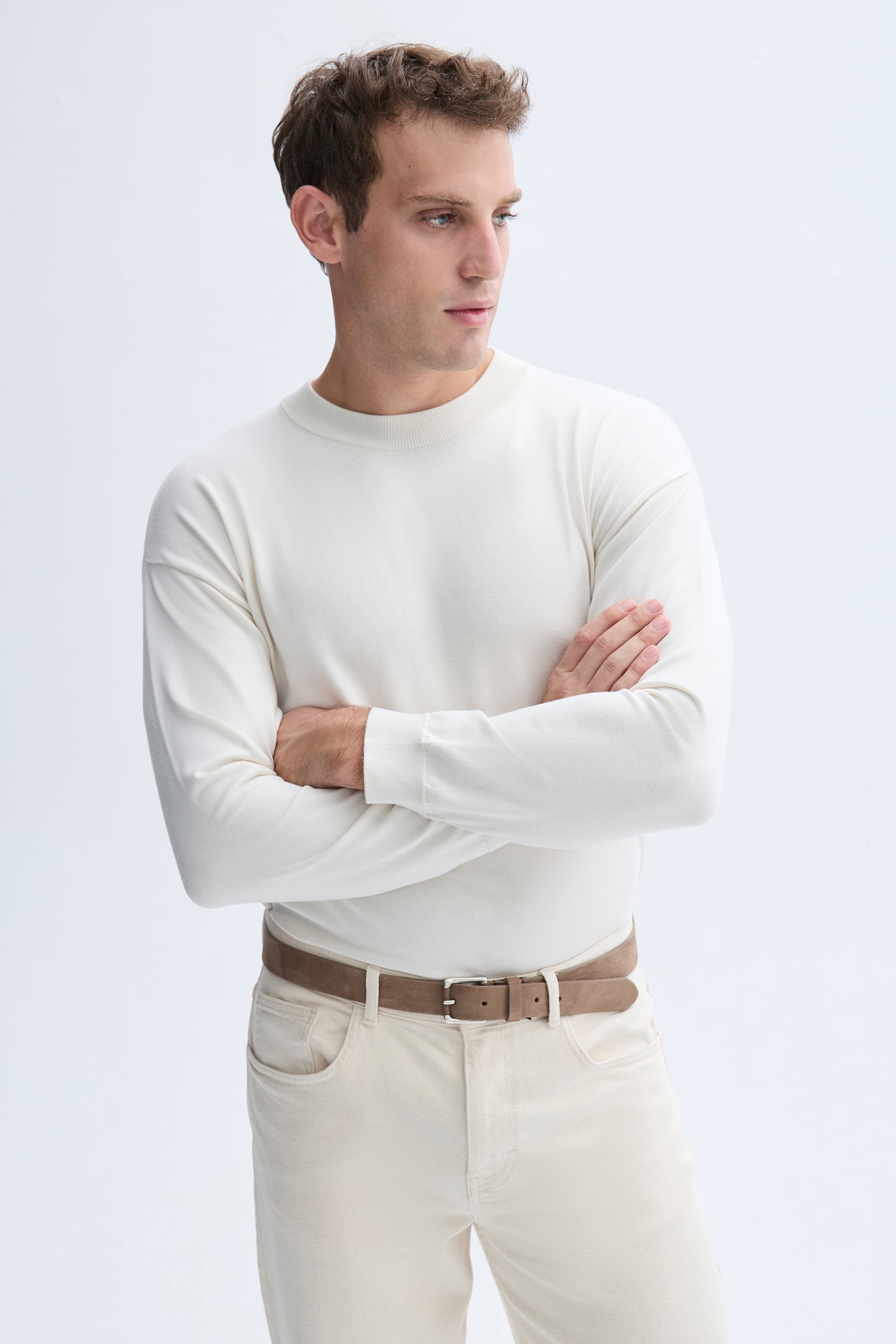 BİSİKLET YAKA TRİKO KAZAK