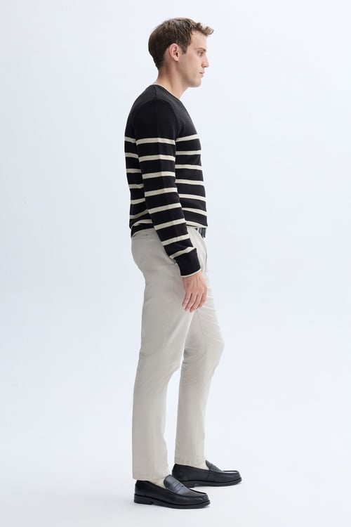 ÇİZGİLİ BİSİKLET YAKA TRİKO KAZAK