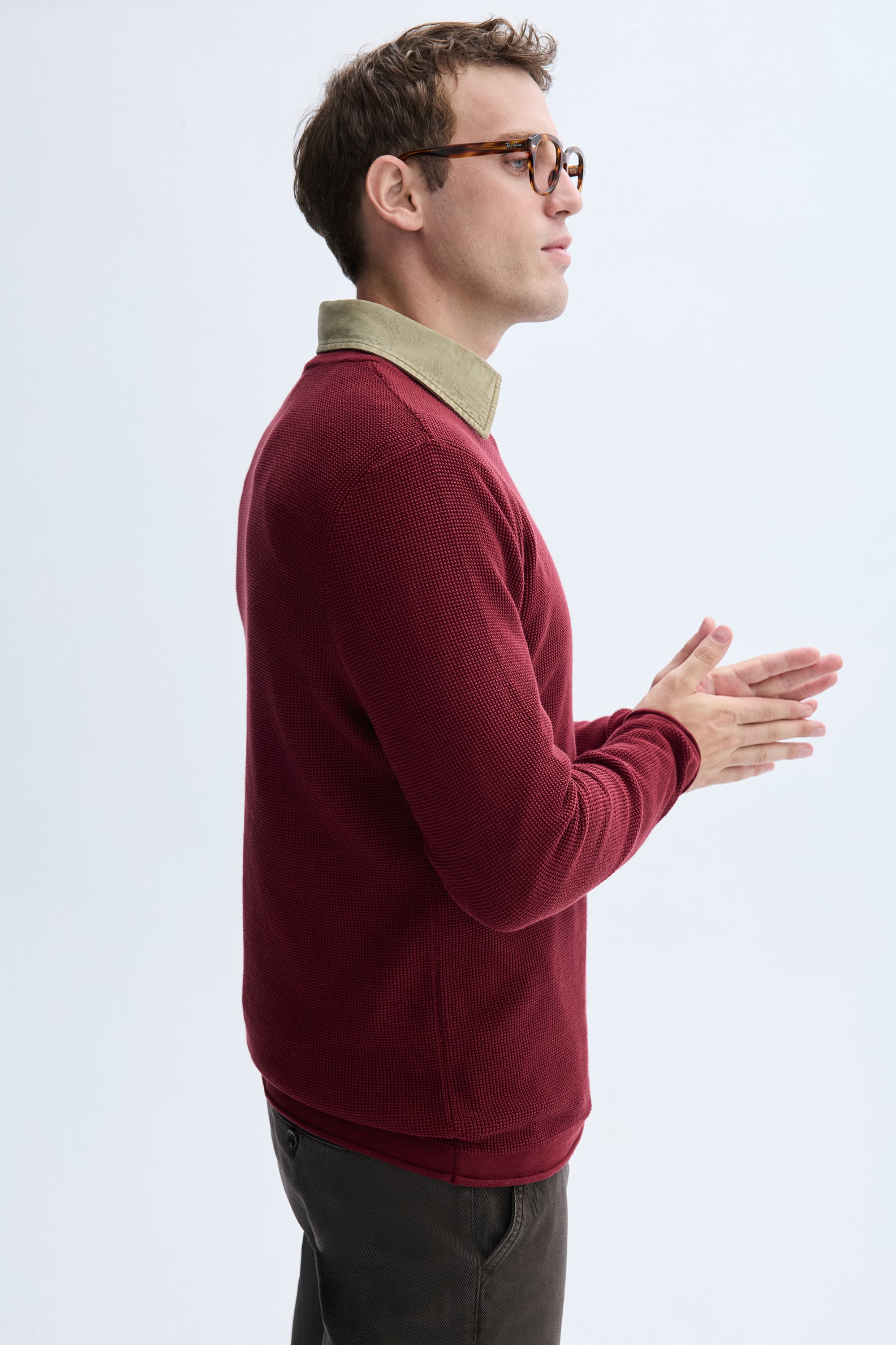 BİSİKLET YAKA TRİKO KAZAK