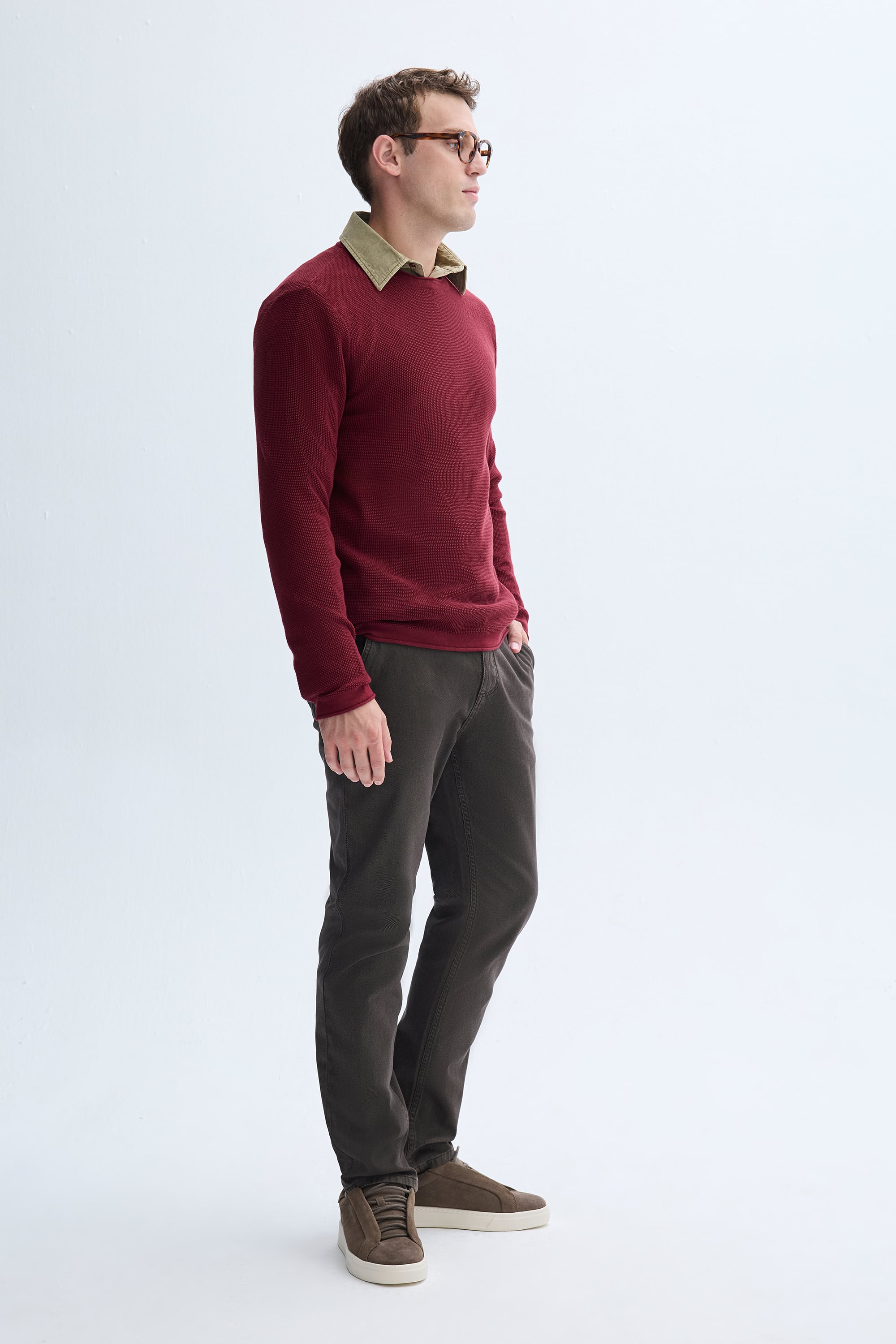 BİSİKLET YAKA TRİKO KAZAK