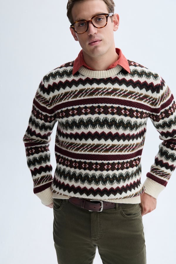 JAKARLI BİSİKLET YAKA KAZAK