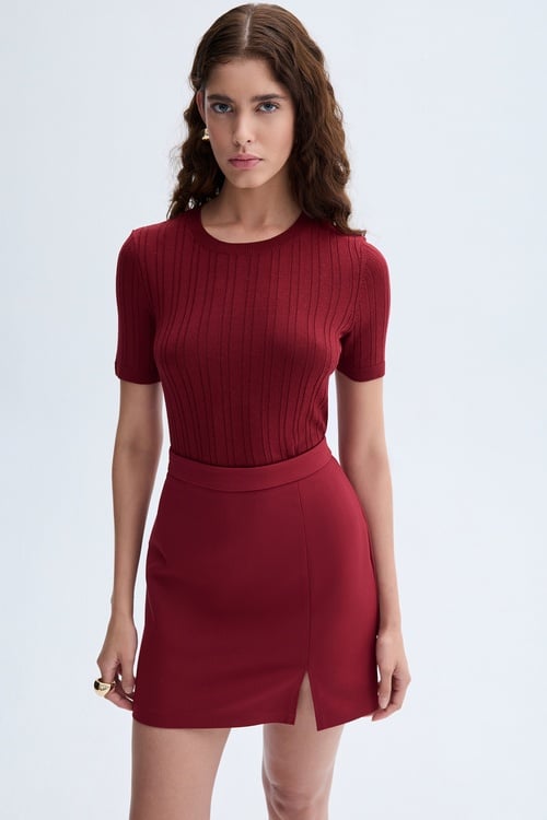 DÜZ KESİM MİNİ ETEK