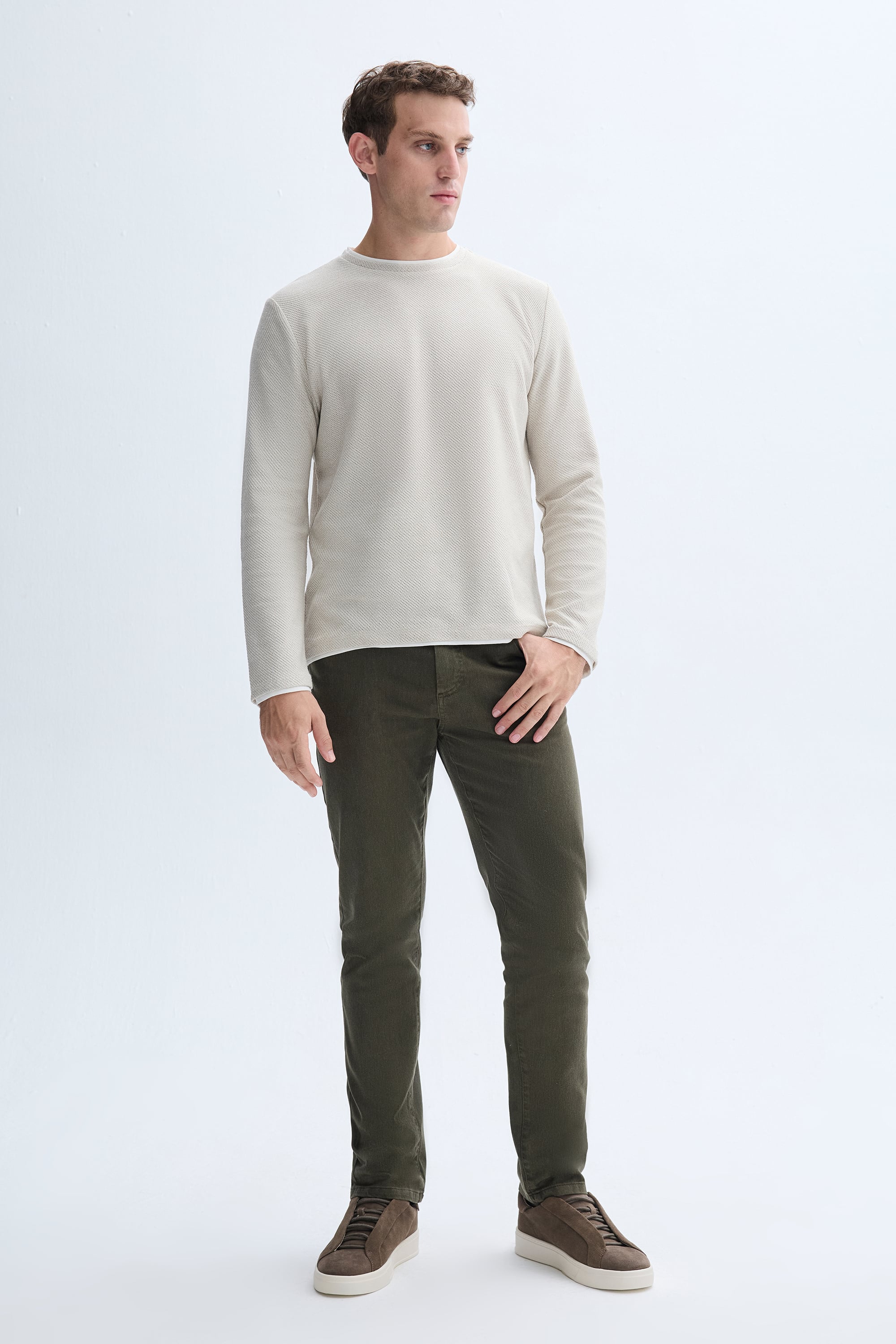 BİSİKLET YAKA SWEATSHIRT