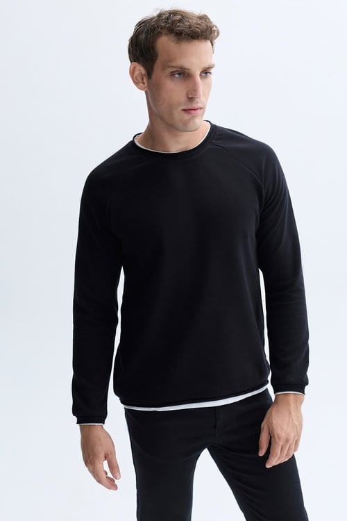 BİSİKLET YAKA SWEATSHIRT