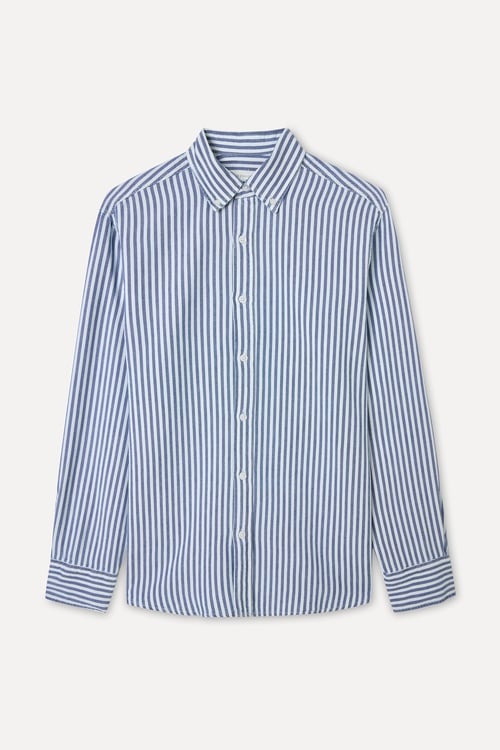 REGULAR FIT ÇİZGİLİ UZUN KOLLU GÖMLEK