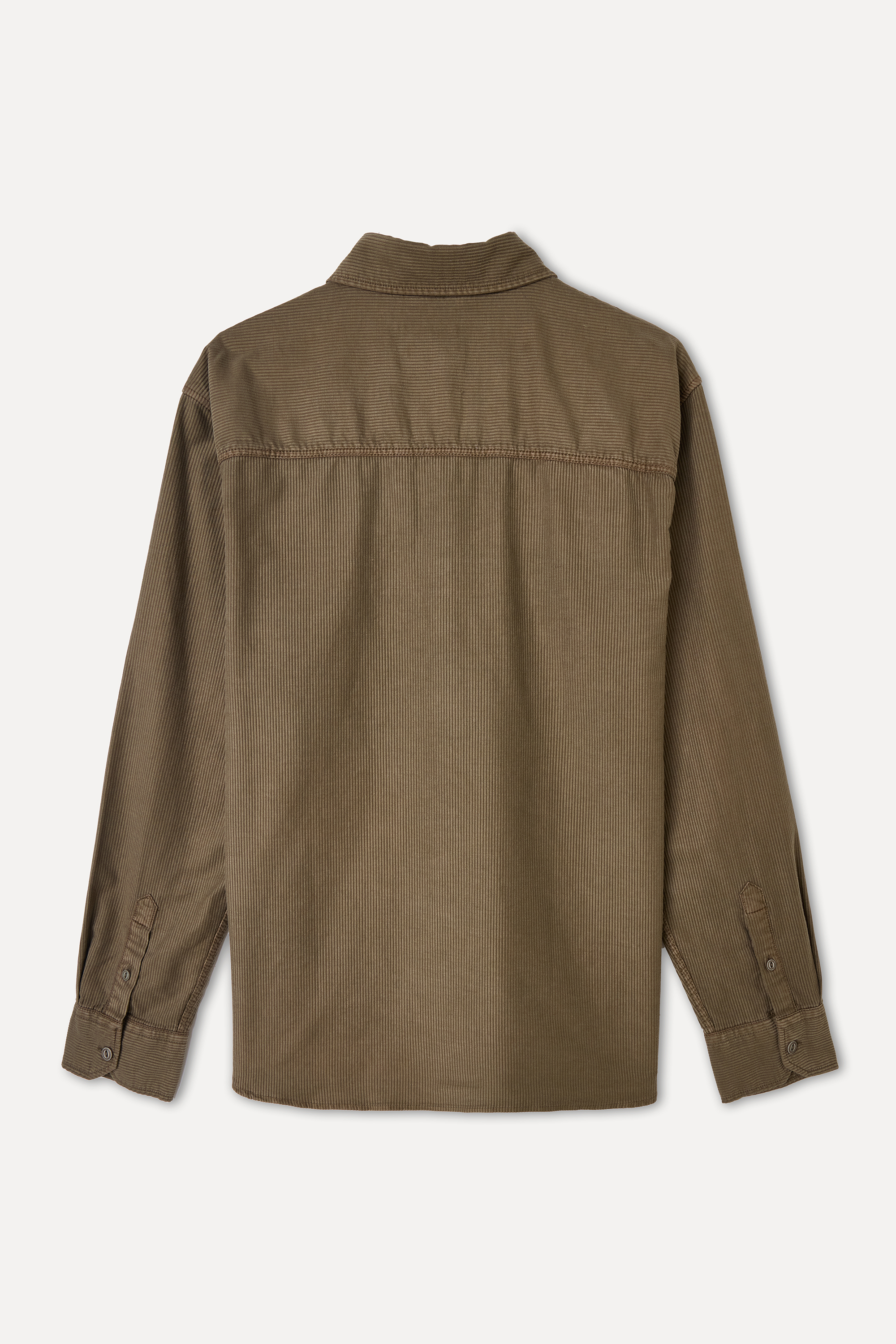 REGULAR FIT KADİFE DOKULU UZUN KOLLU GÖMLEK