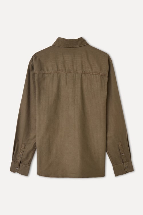  REGULAR FIT KADİFE DOKULU UZUN KOLLU GÖMLEK