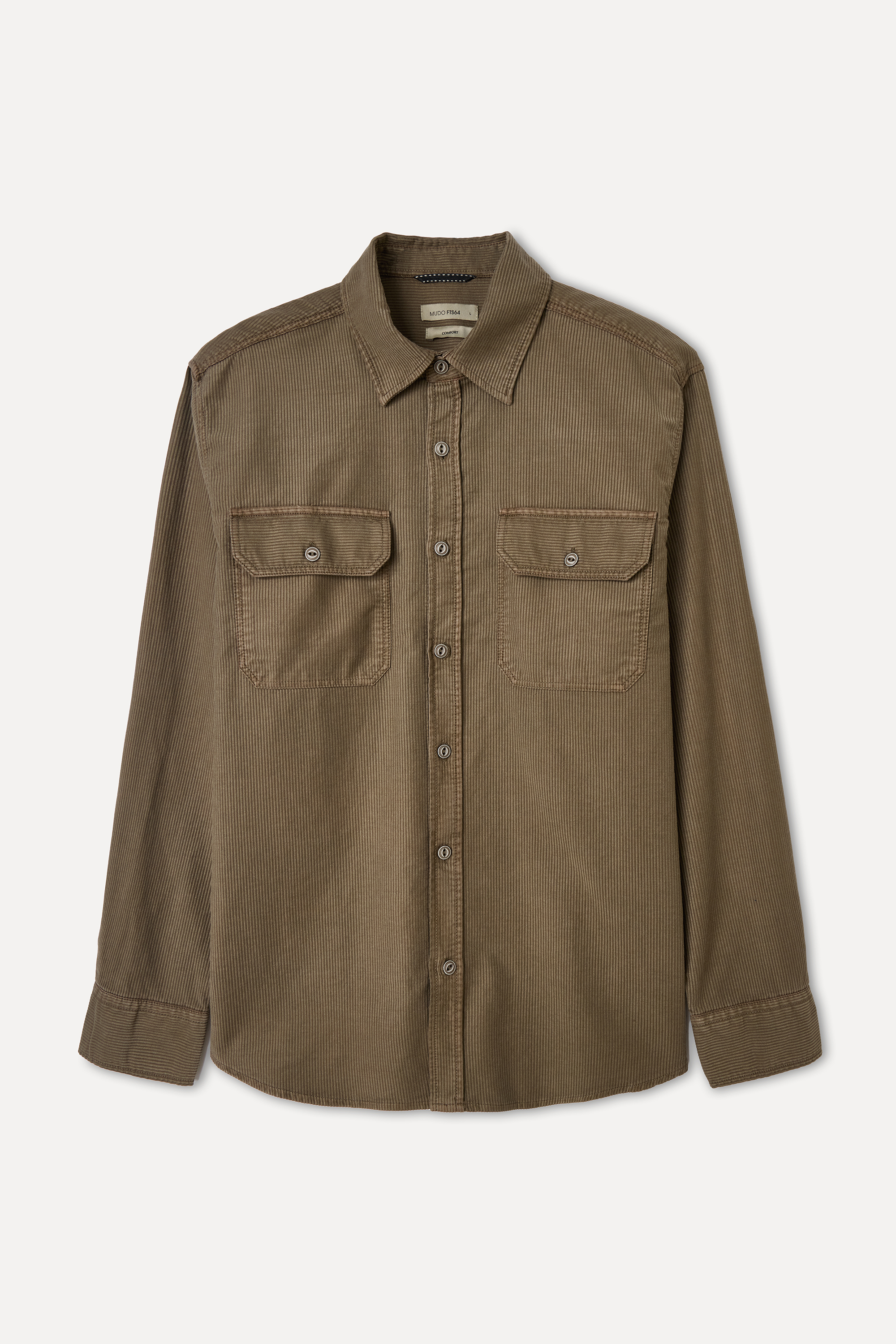 REGULAR FIT KADİFE DOKULU UZUN KOLLU GÖMLEK