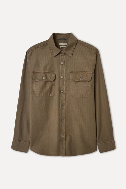  REGULAR FIT KADİFE DOKULU UZUN KOLLU GÖMLEK