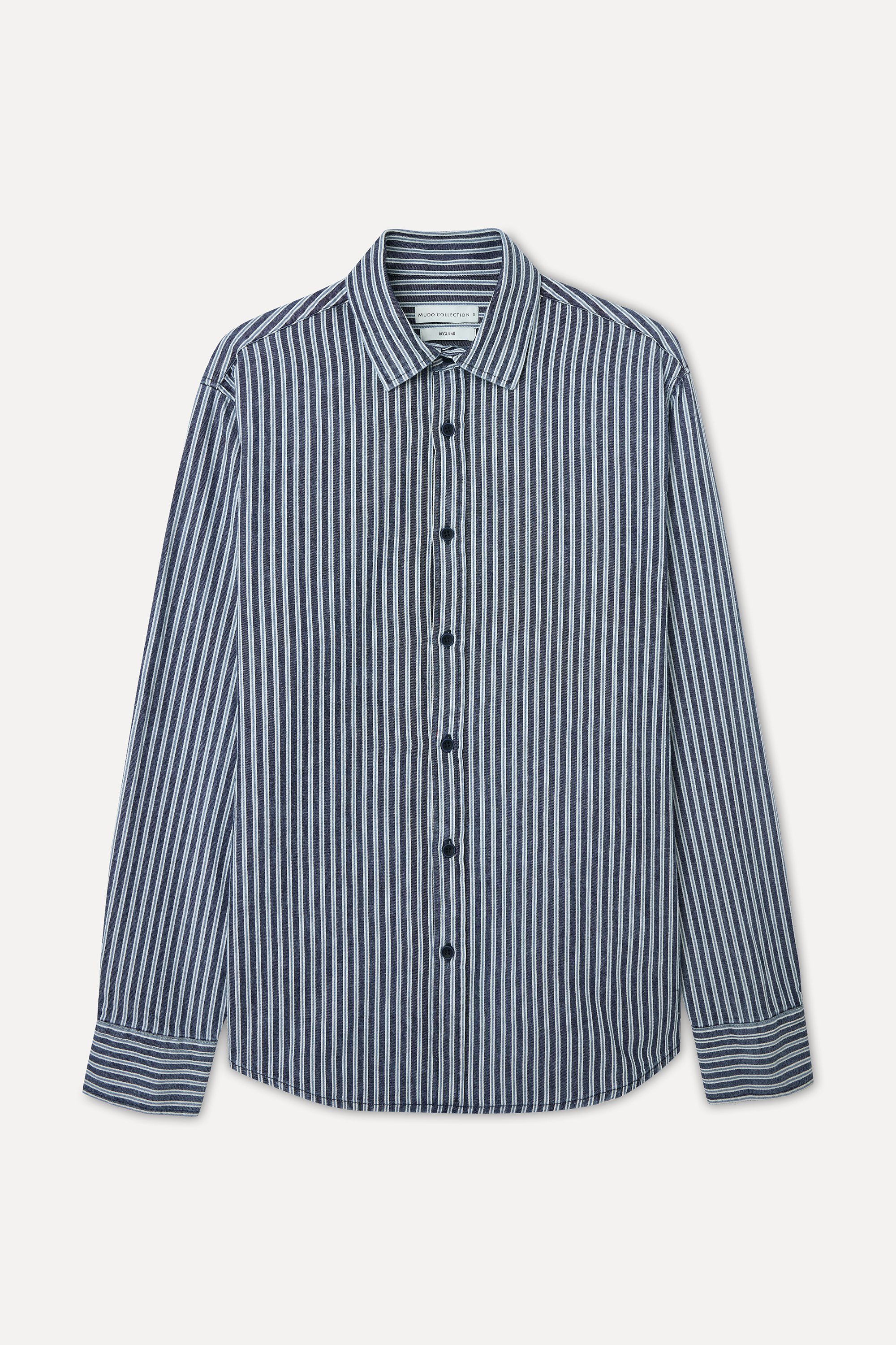 REGULAR FIT ÇİZGİLİ UZUN KOLLU GÖMLEK