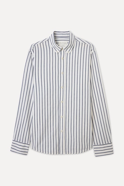 REGULAR FIT ÇİZGİLİ UZUN KOLLU GÖMLEK