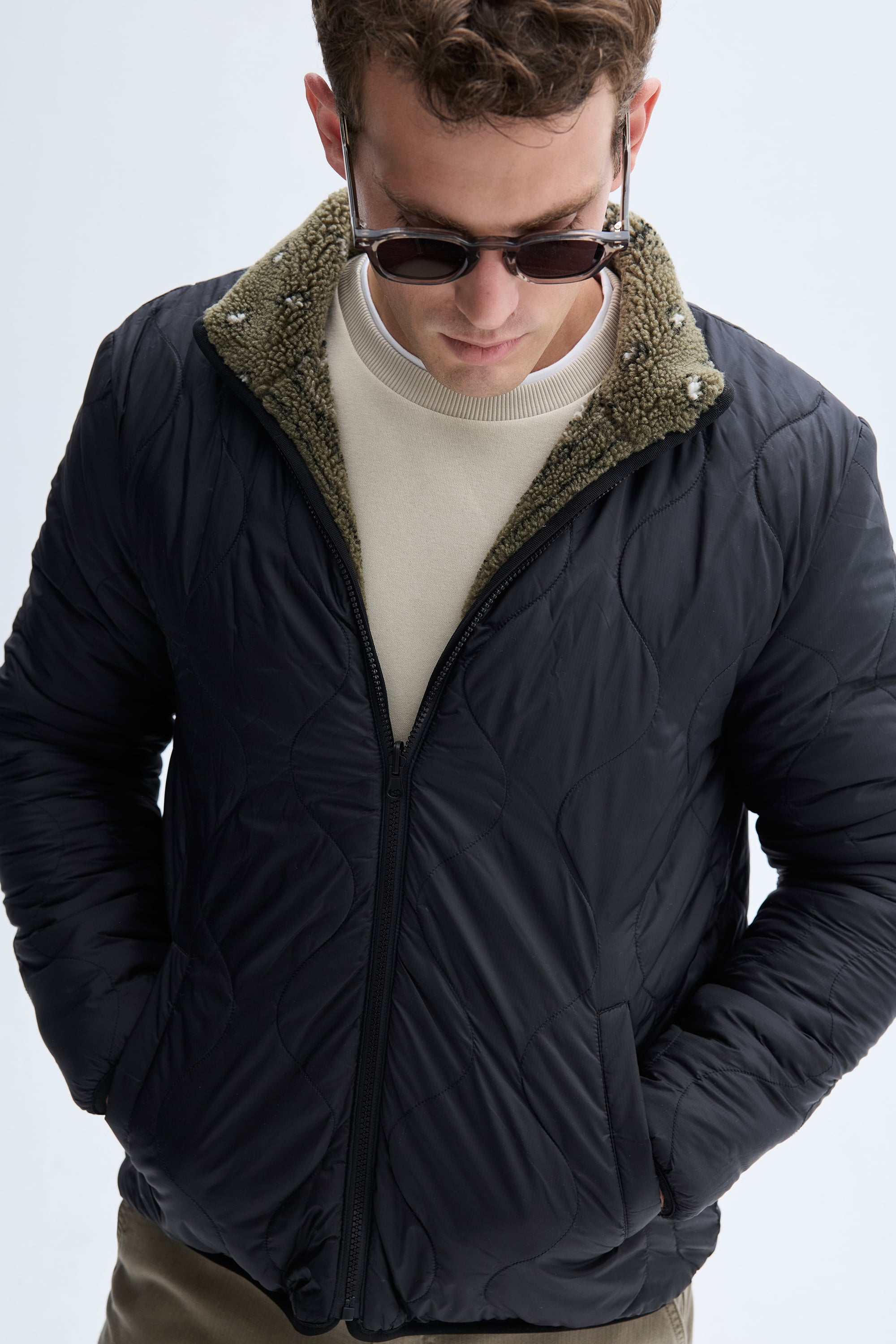 COMFORT FIT ÇİFT TARAFLI SHERPA CEKET