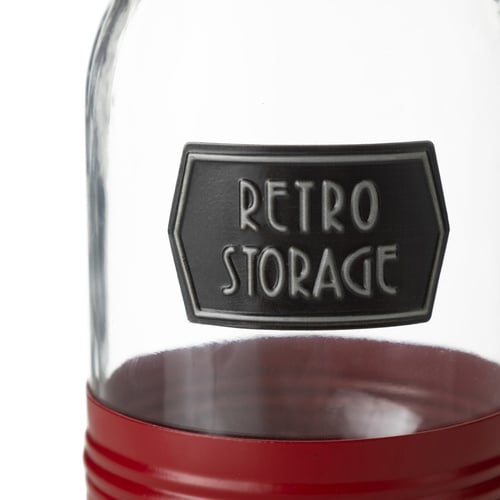  DUBLIN GALVANIZ DEKORLU KAVANOZ 2LT KIRMIZI