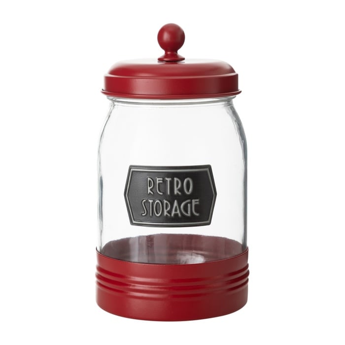 DUBLIN GALVANIZ DEKORLU KAVANOZ 2LT KIRMIZI