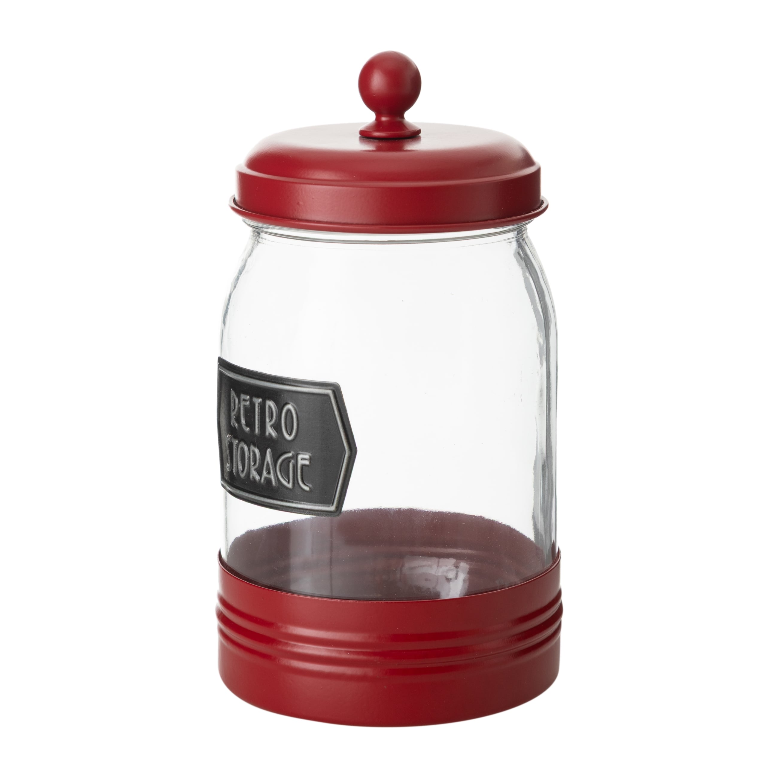 DUBLIN GALVANIZ DEKORLU KAVANOZ 2LT KIRMIZI