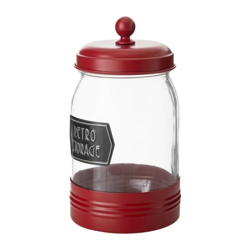 DUBLIN GALVANIZ DEKORLU KAVANOZ 2LT KIRMIZI