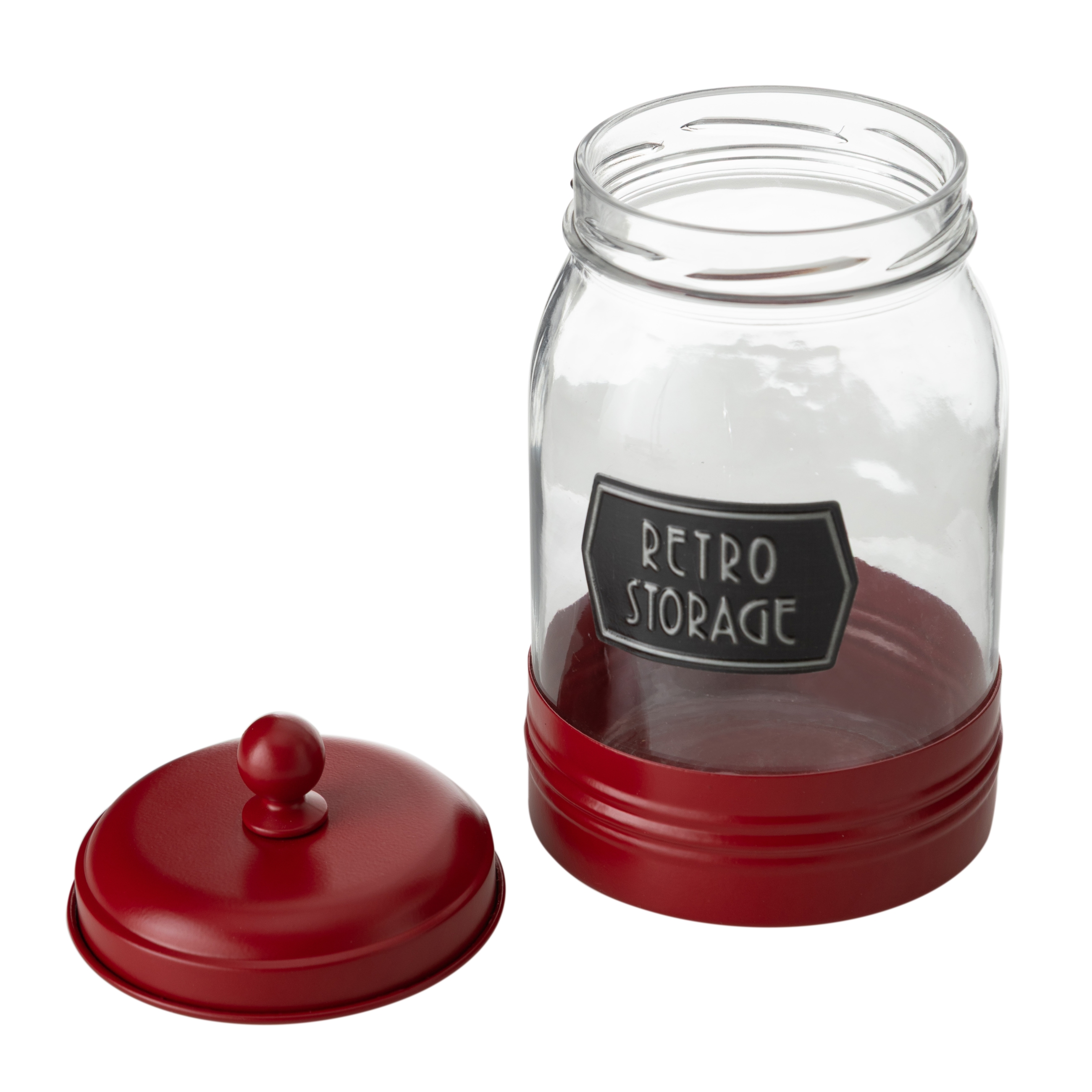 DUBLIN GALVANIZ DEKORLU KAVANOZ 2LT KIRMIZI