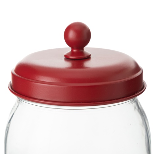  DUBLIN GALVANIZ DEKORLU KAVANOZ 2LT KIRMIZI