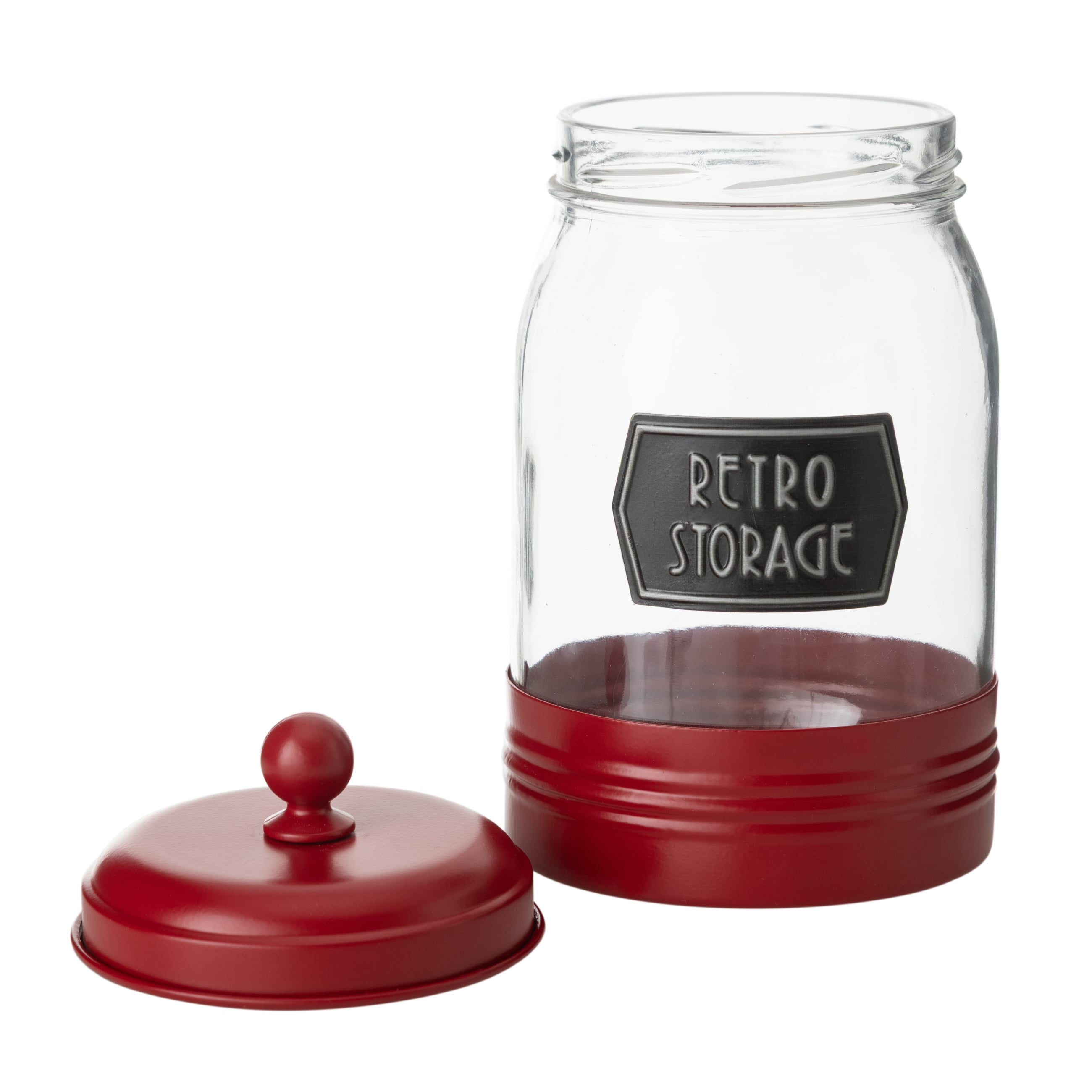 DUBLIN GALVANIZ DEKORLU KAVANOZ 2LT KIRMIZI