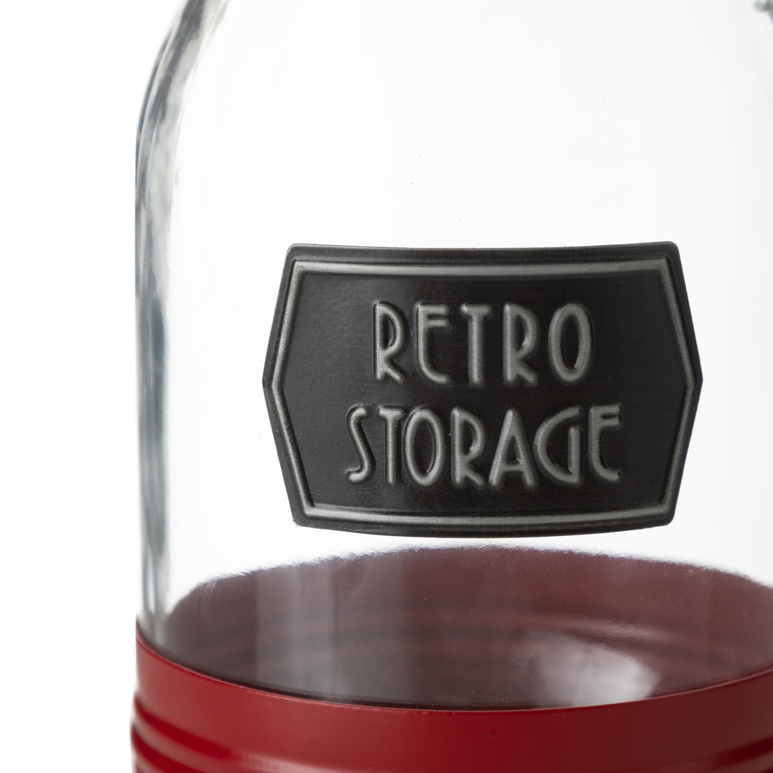 DUBLIN GALVANIZ DEKORLU KAVANOZ 1,5LT KIRMIZI