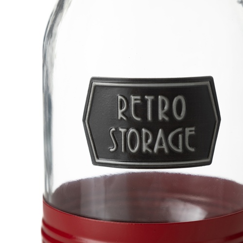  DUBLIN GALVANIZ DEKORLU KAVANOZ 1,5LT KIRMIZI