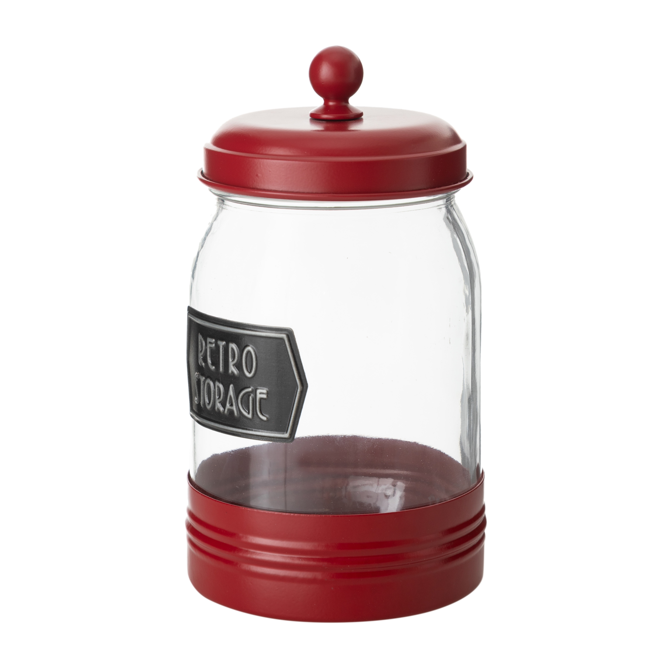 DUBLIN GALVANIZ DEKORLU KAVANOZ 1,5LT KIRMIZI