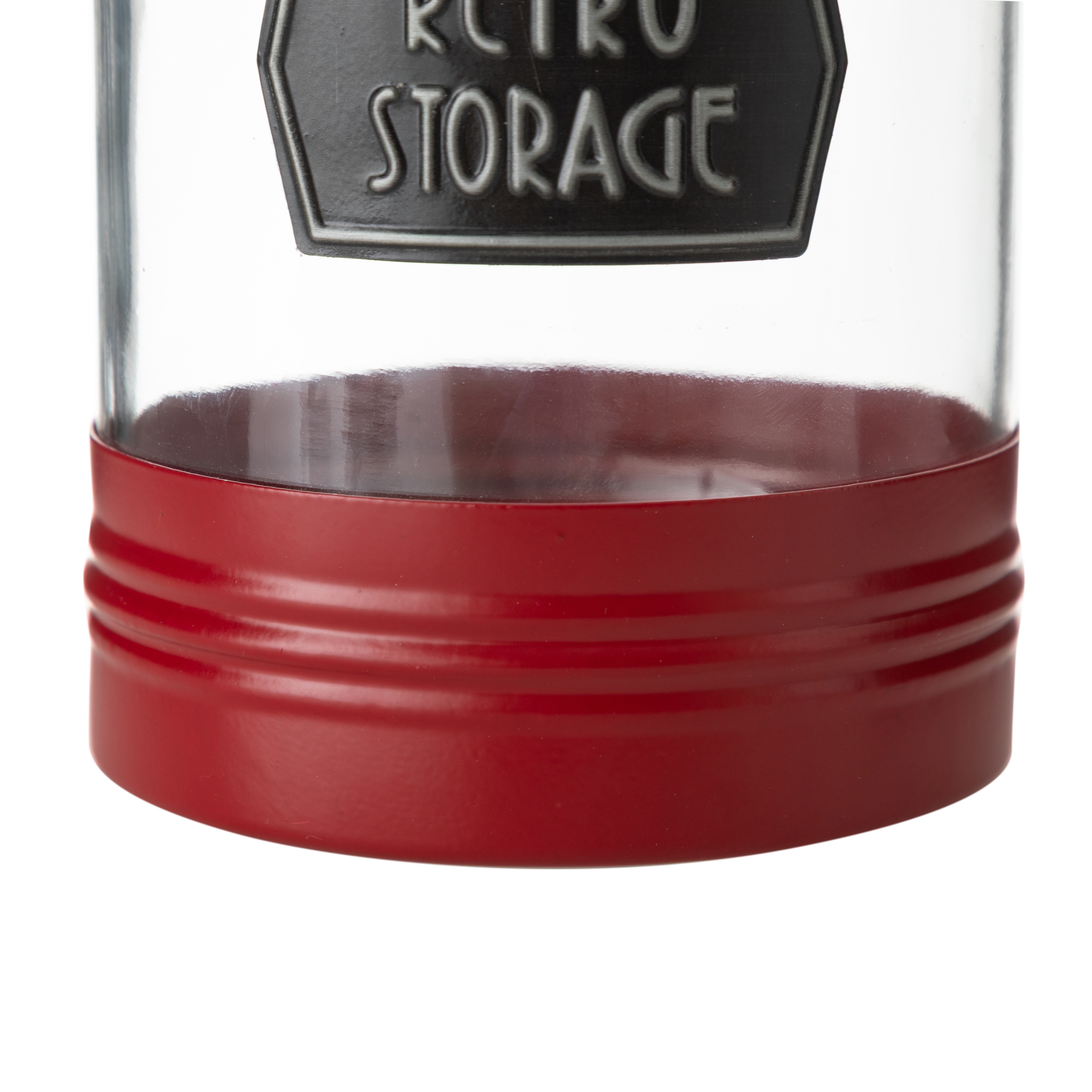 DUBLIN GALVANIZ DEKORLU KAVANOZ 1,5LT KIRMIZI