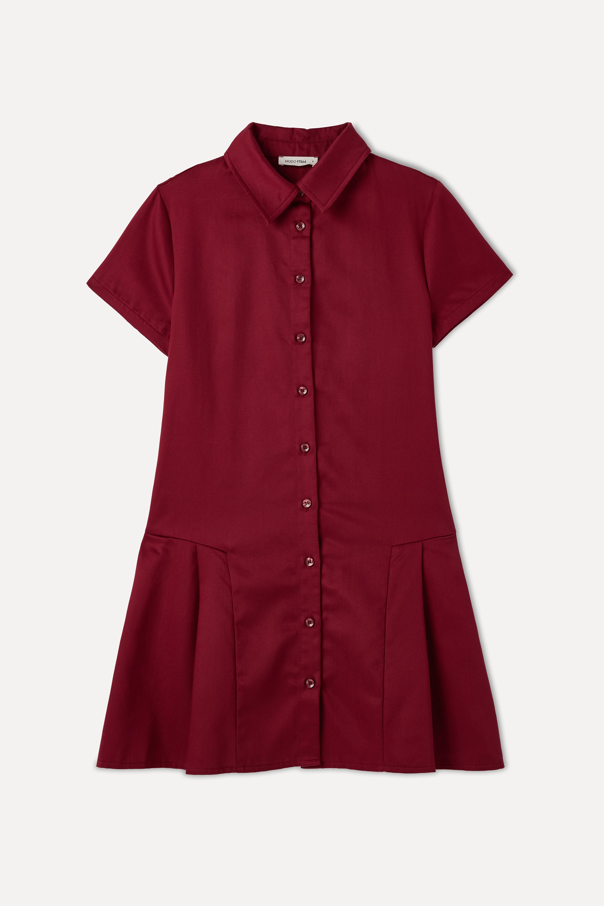 PİLELİ MİNİ GÖMLEK ELBİSE