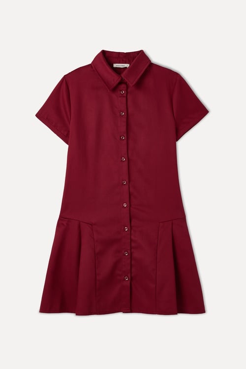  PİLELİ MİNİ GÖMLEK ELBİSE