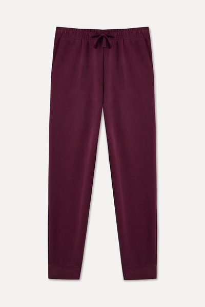 Mudo Kadın Bordo Modal Karışımlı Beli Lastikli Jogger Eşofman Altı