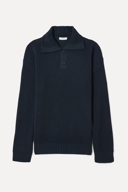 DÜĞMELİ POLO YAKA KAZAK