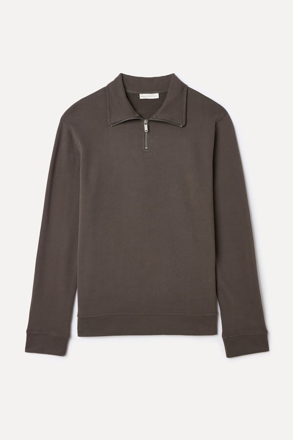 FERMUARLI DİK YAKA SWEATSHIRT