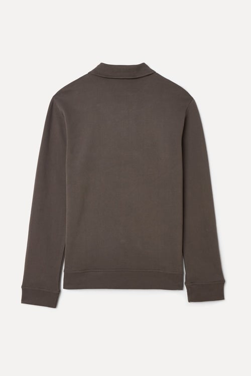 FERMUARLI DİK YAKA SWEATSHIRT