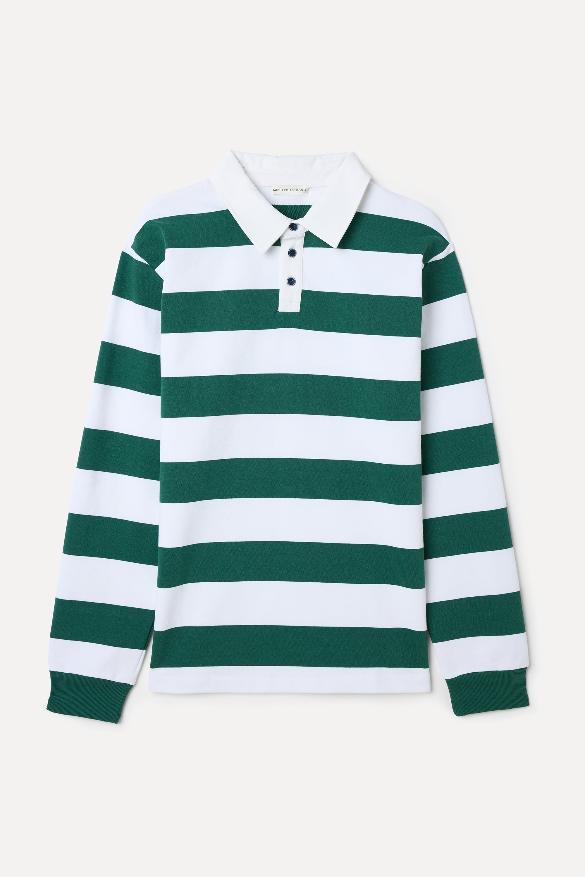 ÇİZGİLİ POLO YAKA SWEATSHIRT