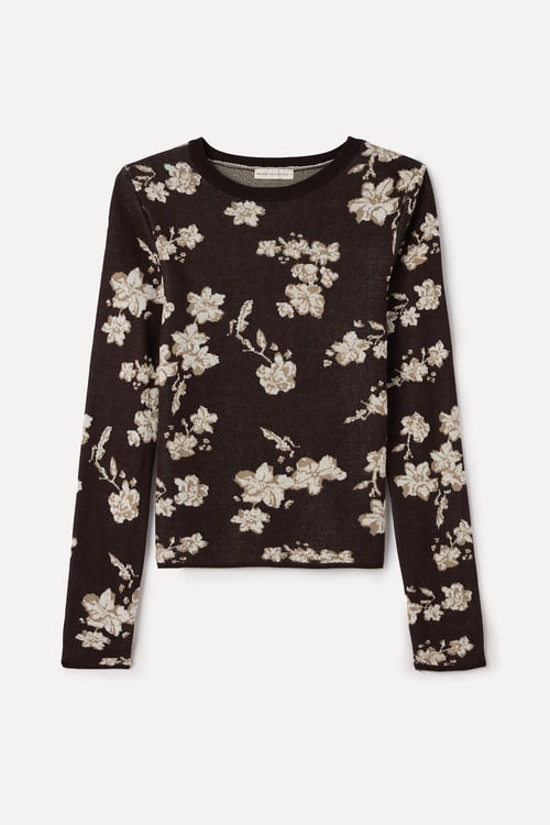 FLORAL DESENLİ JAKARLI KAZAK