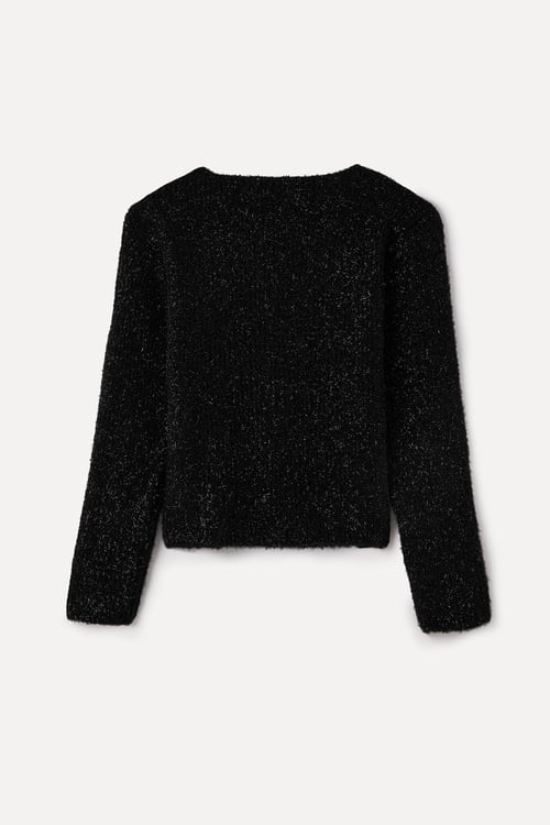  SİMLİ DÜŞÜK OMUZLU KAZAK