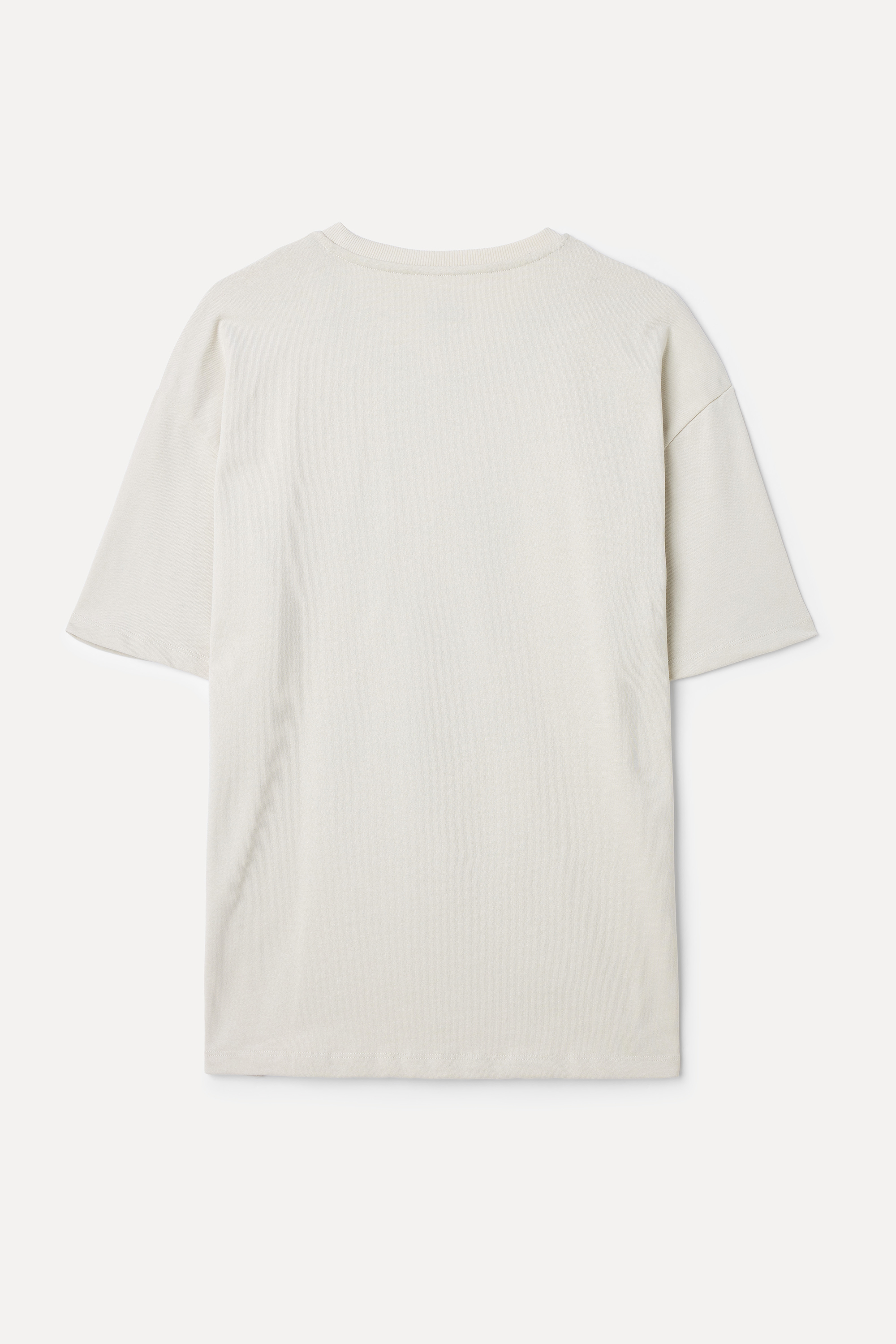 BASKILI BİSİKLET YAKA OVERSIZE T-SHIRT