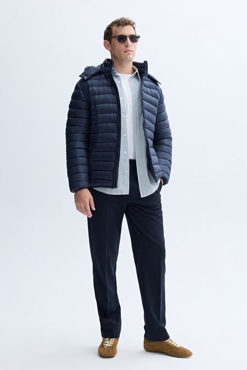 KAPİTONELİ KAPÜŞONLU PUFFER MONT