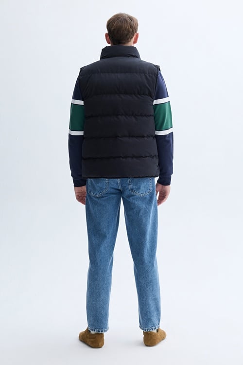 KAPİTONELİ DİK YAKA YELEK