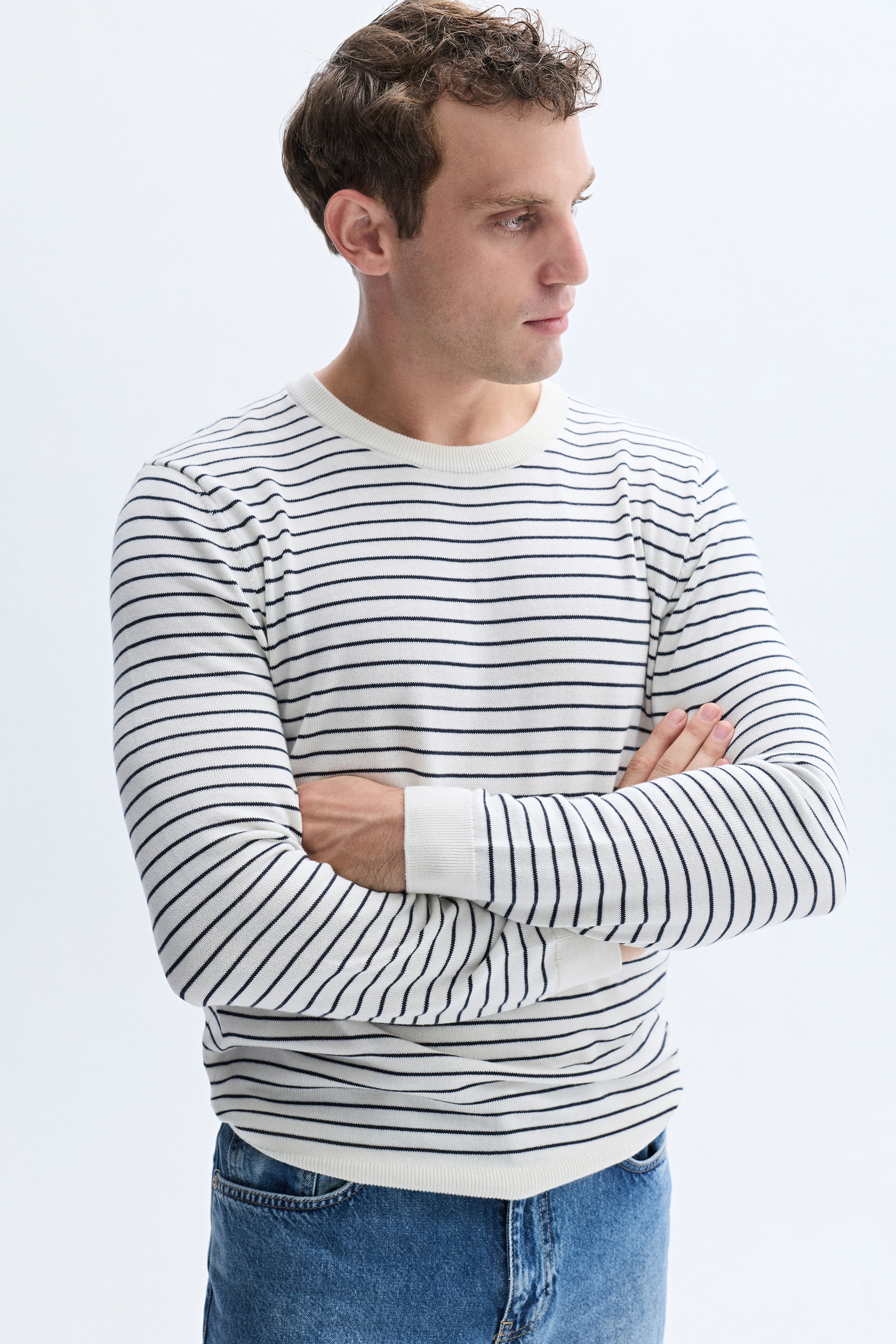 ÇİZGİLİ TRİKO KAZAK