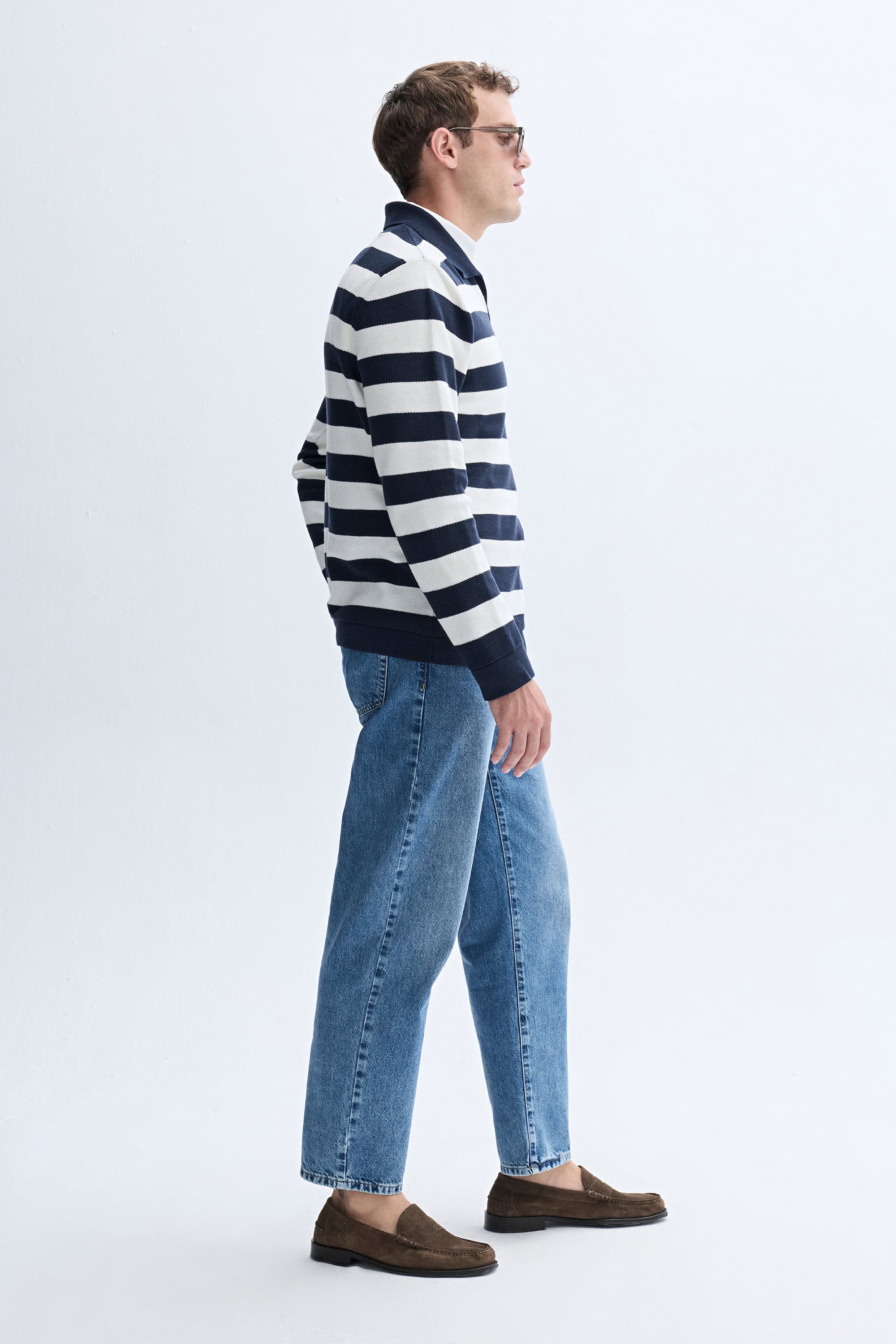 RENK BLOKLU POLO YAKA TRİKO KAZAK