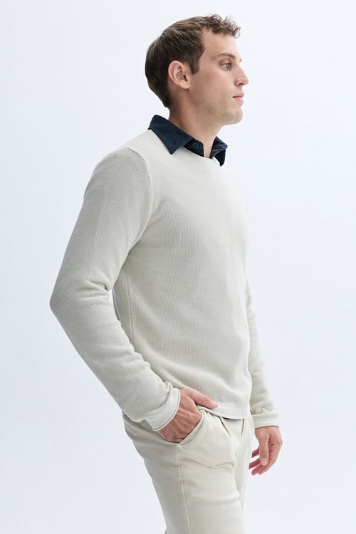 BİSİKLET YAKA TRİKO KAZAK